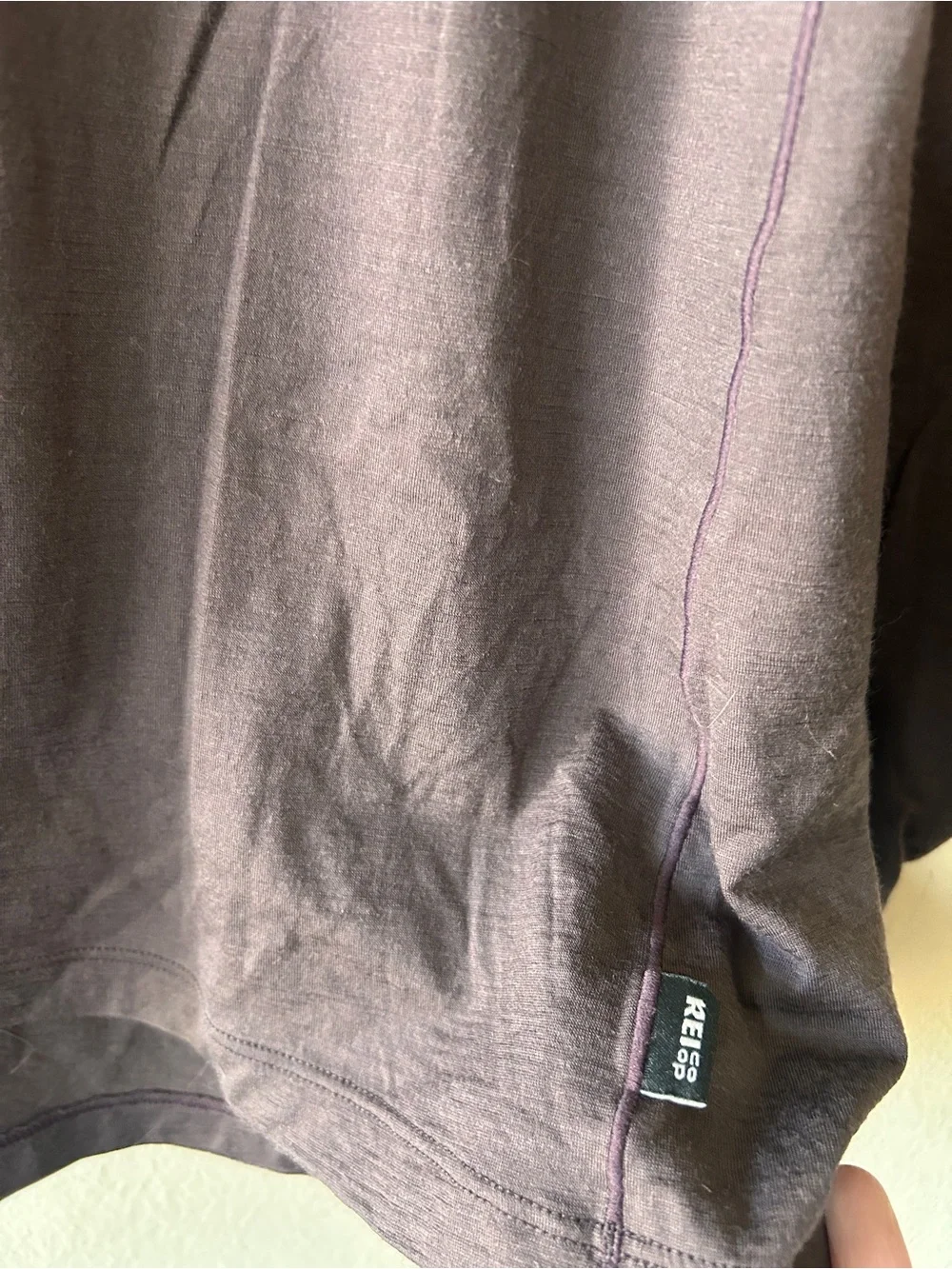 Purple REI merino wool baselayer top and bottom - Picture 6 of 10